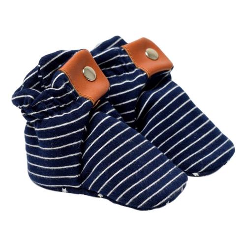 Robeez Infant Stripe Navy Booties Nvystripe