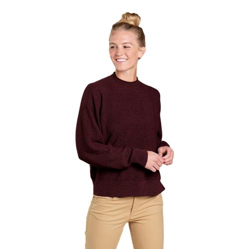 Toad&Co Women's Lily Mock Neck Sweater Mahogany_208