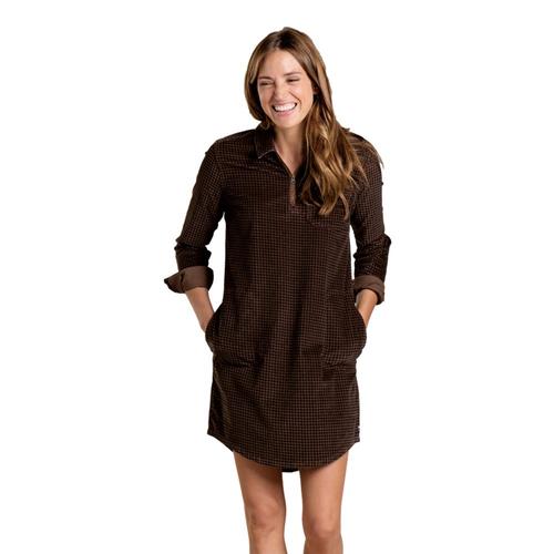 Toad&Co Women's Cruiser Cord Popover Dress Chestnut_988