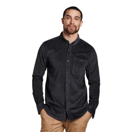 Toad&Co Men's Cruiser Cord Long Sleeve Shirt Soot_89