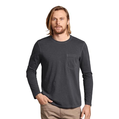 Toad&Co Men's Primo Long Sleeve Crew Shirt Soot_89