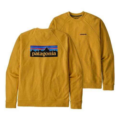 Patagonia Men's P-6 Logo Organic Crew Sweatshirt Yellow_mtny