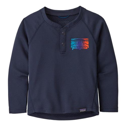 Patagonia Baby Capilene Midweight Henley Navy_fnna