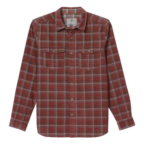 Royal Robbins Men's Covert Cord Organic Cotton Long Sleeve Shirt Tomato_639