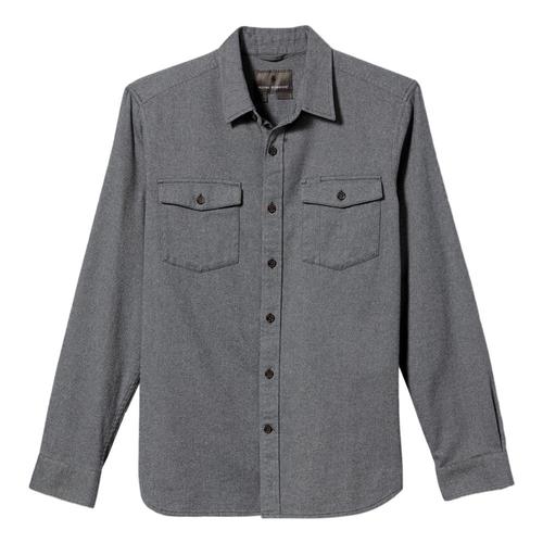 Royal Robbins Men's Bristol Organic Cotton Twill Long Sleeve Shirt Pewter_166