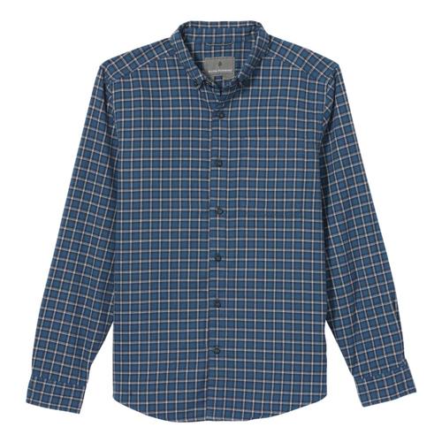 Royal Robbins Men's Lieback Organic Cotton Flannel Long Sleeve Shirt Midnight_748
