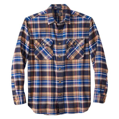 Pendleton Men's Burnside Plaid Double-Brushed Flannel Shirt Navy_61535