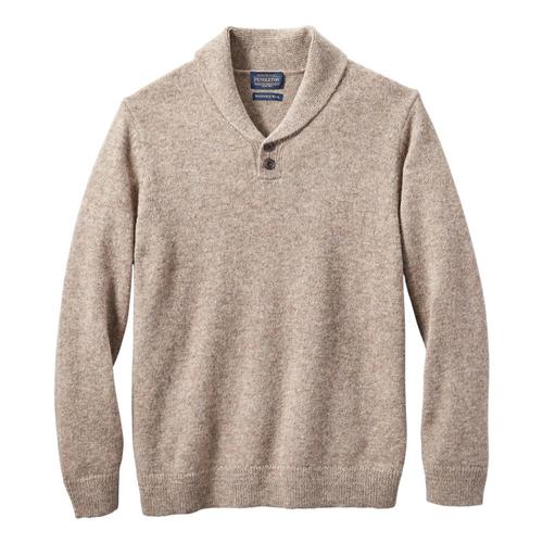 Pendleton Men's Shetland Shawl Pullover Sweater Coyote_61484