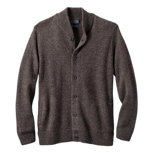 Pendleton Men's Shetland Washable Wool Cardigan Brwn_61411