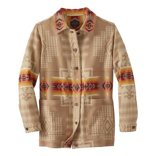 Pendleton Women's Jacquard Barn Jacket Tan_16017
