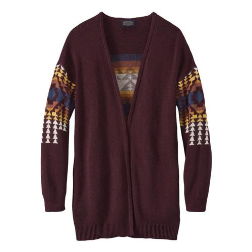 Pendleton Women's Open Front Cardigan Rusticplum_73832