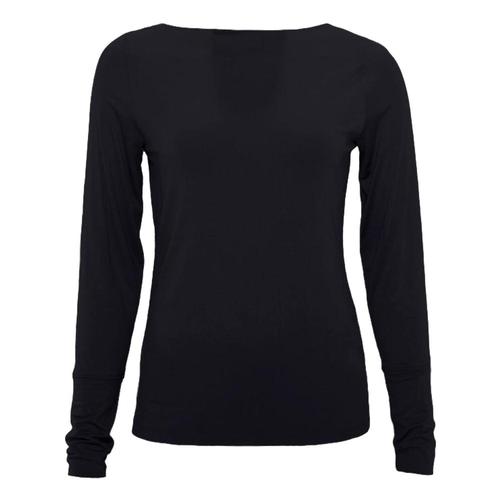 tasc Women's smartSilk Boat Neck Long Sleeve Shirt Black_1
