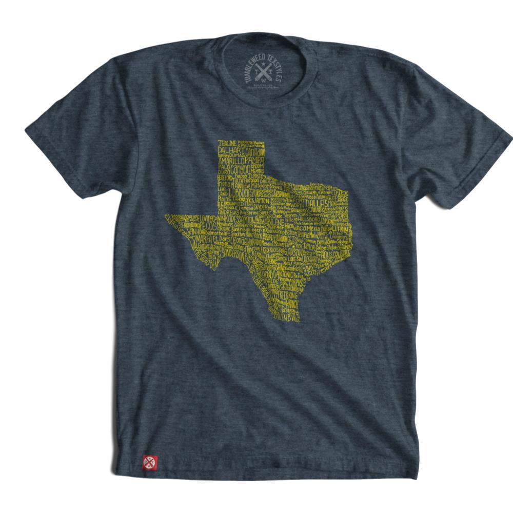 Tumbleweed Texstyles Unisex Texas Towns T-Shirt DENIM