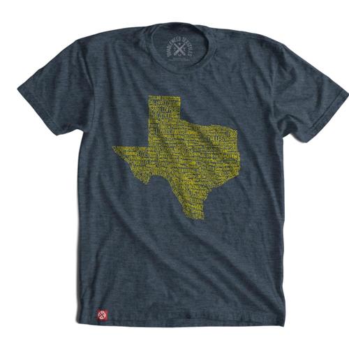 Tumbleweed Texstyles Unisex Texas Towns T-Shirt Denim