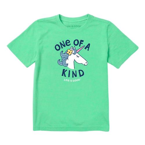 Life is Good Girls Kind Unicorn Crusher Tee Sprgreen
