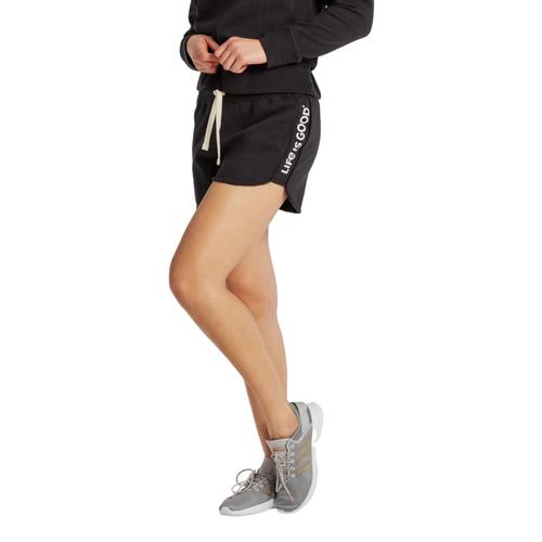 Life is Good Women's Simply True Fleece Shorts Jetblack