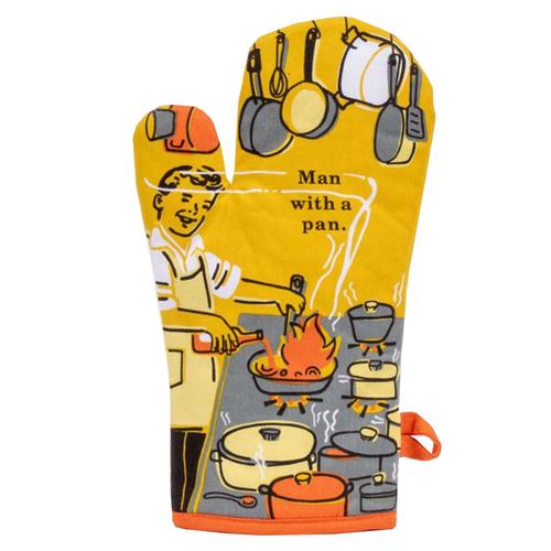 Blue Q Man With A Pan Oven Mitt