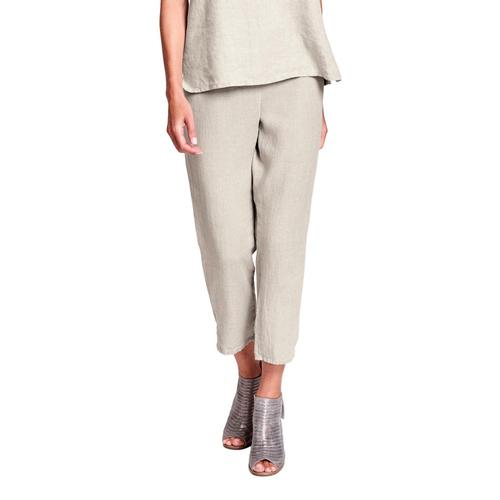 FLAX Women's Pocketed Ankle Pants Natural