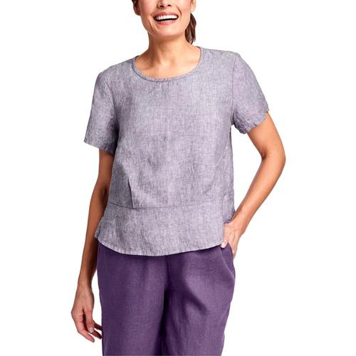 FLAX Women's Peplum Pullover Plumyarndye