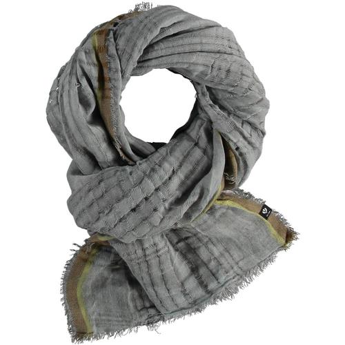 V. Fraas Open Plaid Weave Solid Polyester Wrap Scarf Mgrey_960