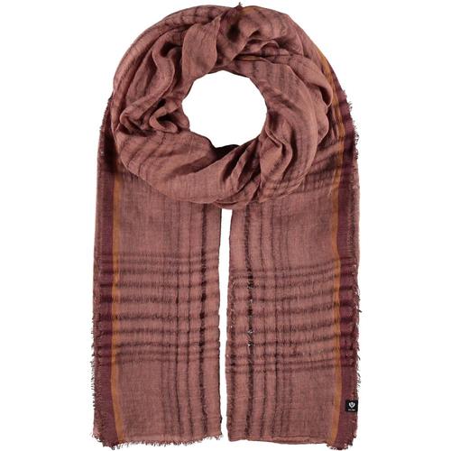 V. Fraas Open Plaid Weave Solid Polyester Wrap Scarf Ochre_140