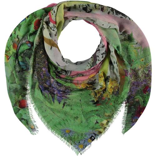 V. Fraas TH!NK Domesticated Nature Polyester Print Square Scarf Lgreen_700