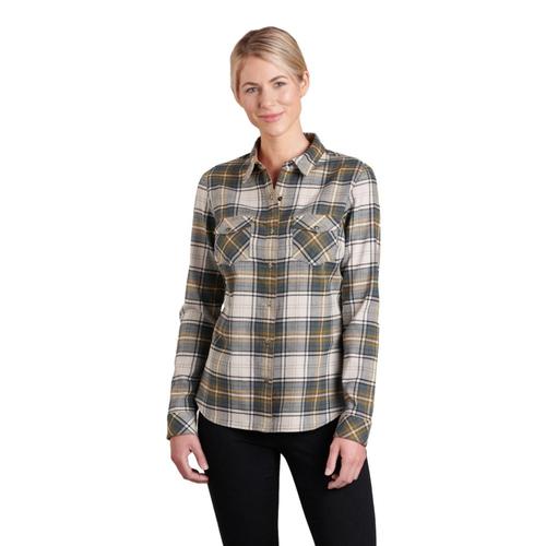 KUHL Women's Tess Flannel Long Sleeve Shirt Olivine