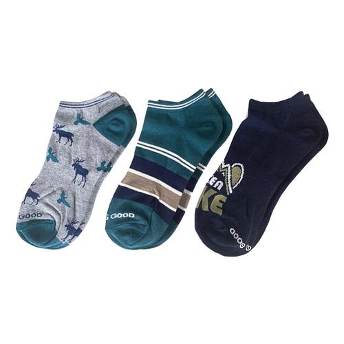 Life is Good Men's Happy Trails Low Cut Socks 3-Pack Hike