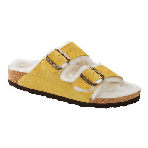 Birkenstock Women's Arizona Shearling Sandals - Narrow Ochrbg.Sd