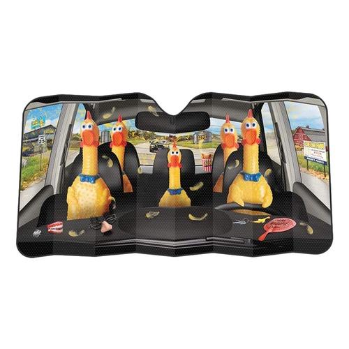 Archie McPhee Car Full of Rubber Chickens Auto Sunshade