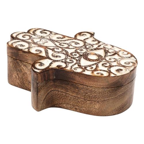 Matr Boomie Antique Finish Pivot Box - Hamsa