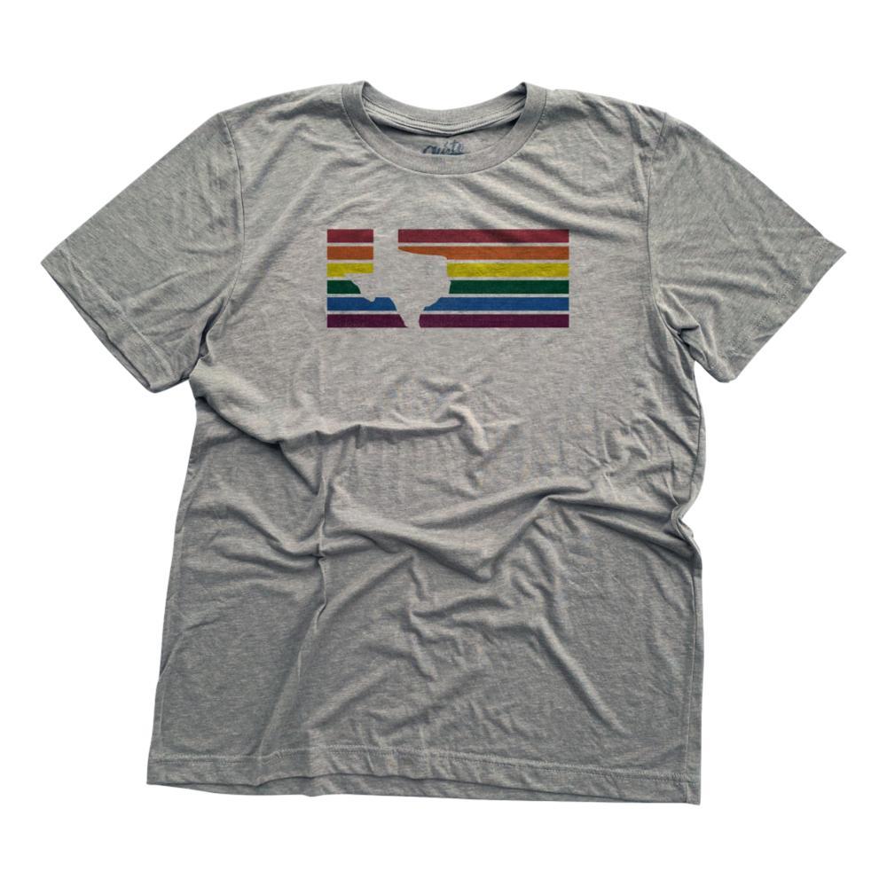 Gusto Tees Men's Texas Stripes Rainbow T-Shirt GREY
