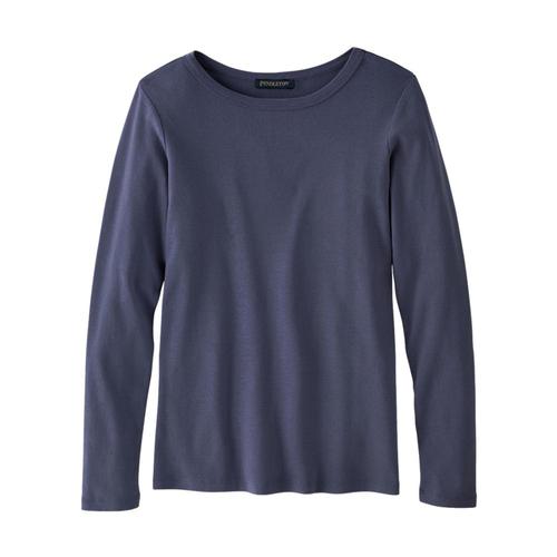Pendleton Women's Long-Sleeve Cotton Ribbed Tee Indigo_64668