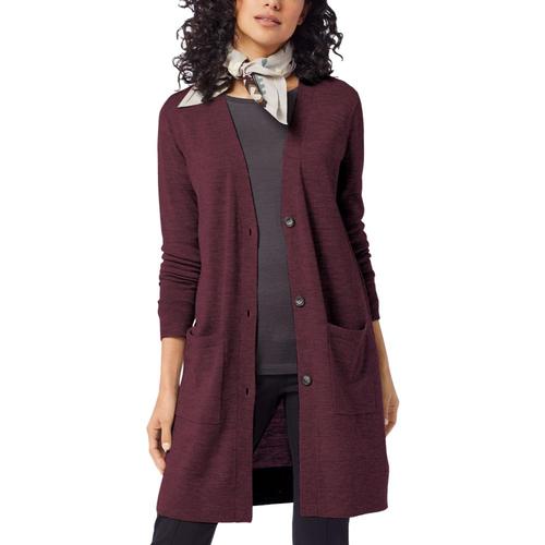 Pendleton Women's Timeless Merino Long Cardigan Rusticplum_73825