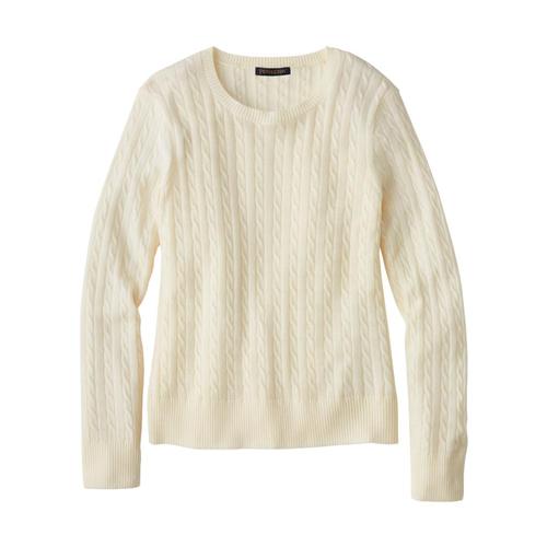 Pendleton Women's Merino Cable Pullover Ivory_72080