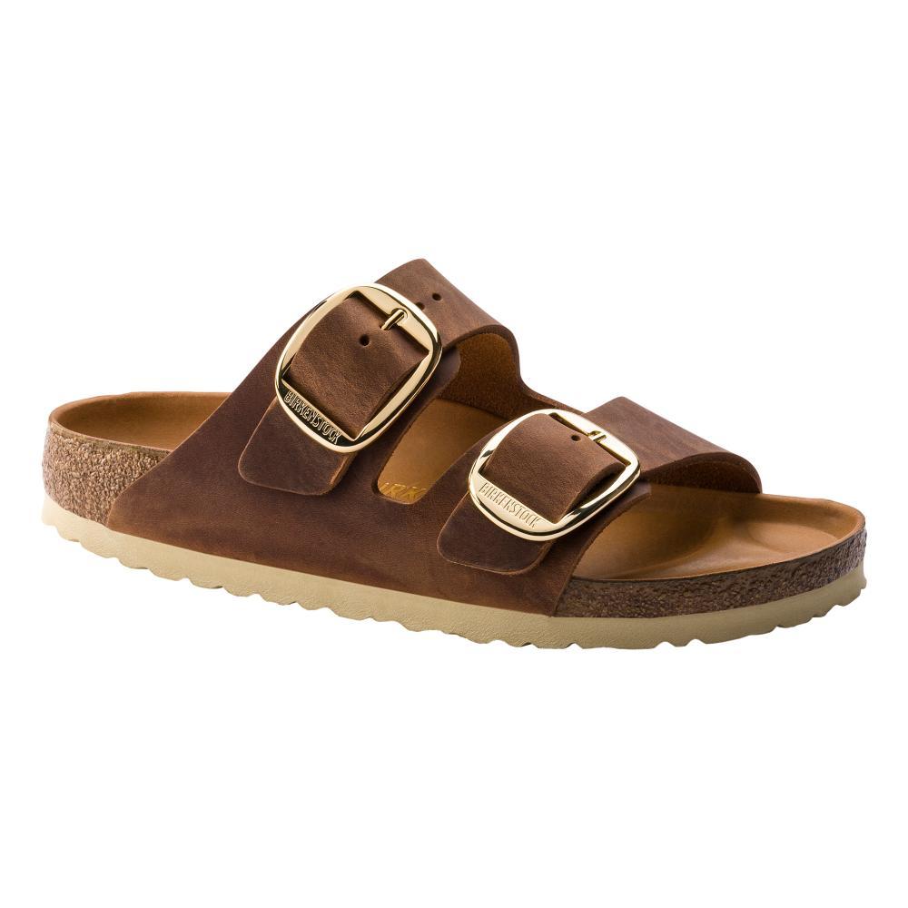Birkenstock Women's Arizona Big Buckle Oiled Leather Sandals - Narrow COGNAC