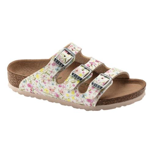 Birkenstock Kids Florida Vegan Birko-Flor Sandals - Narrow Flwrwht