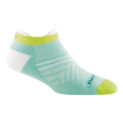 Darn Tough Women's Coolmax Run No Show Tab Ultra Lightweight Running Socks Aqua