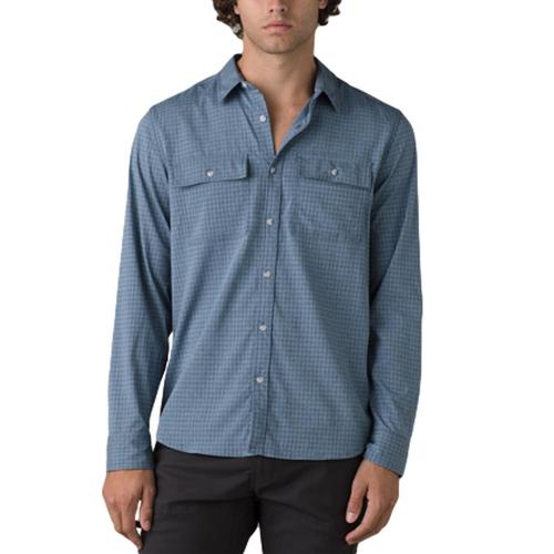 prAna Men's Garvan Long Sleeve Shirt Blue
