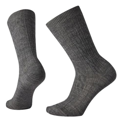Smartwool Women's Cable Crew Socks Mdgray_052
