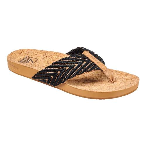 Reef Women's Cushion Strand Sandals Blk.Nat