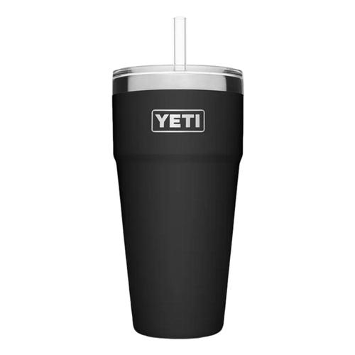 YETI Rambler 26oz Stackable Cup with Straw Lid Black