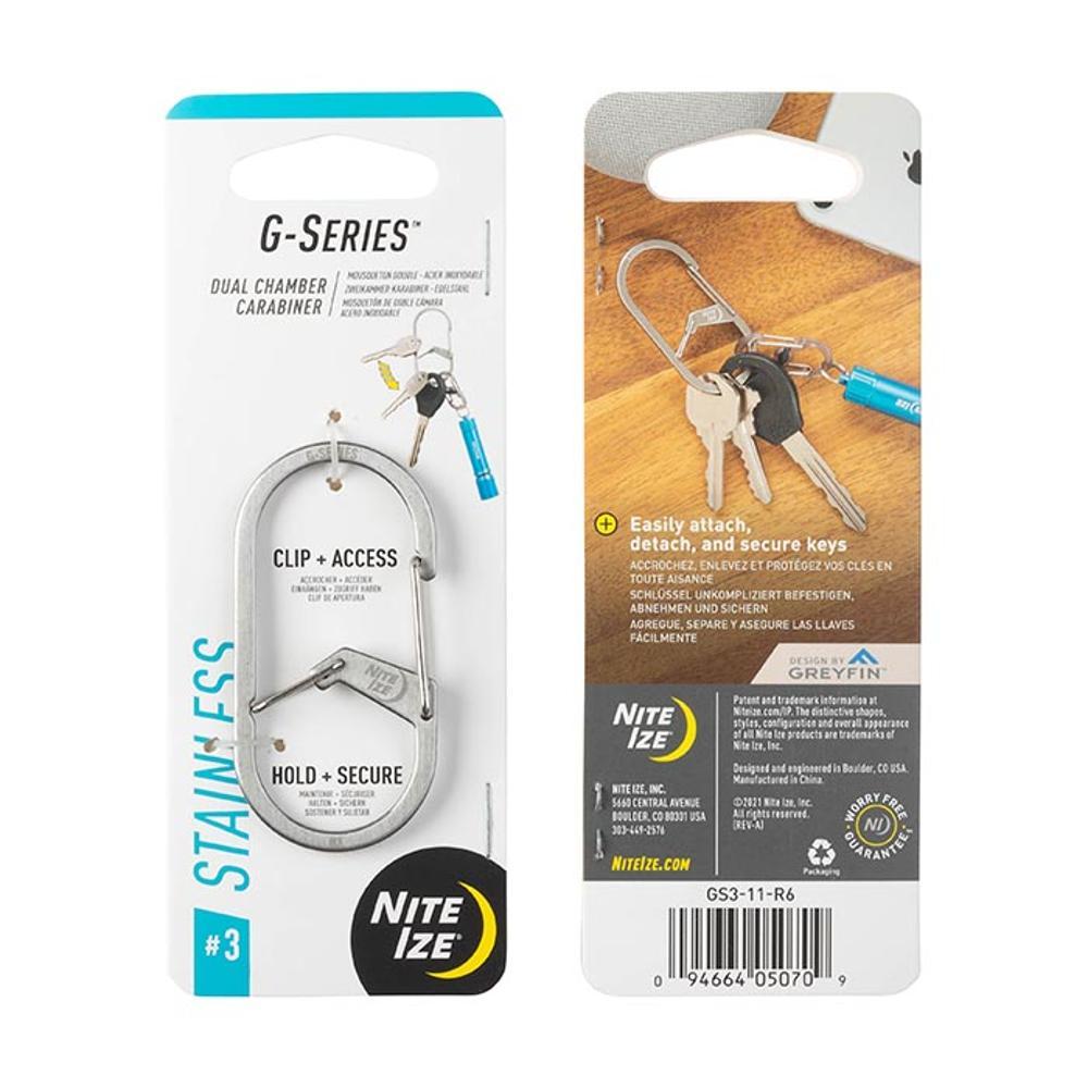 NiteIze G-Series Dual Chamber Carabiner #3 STAINLESS