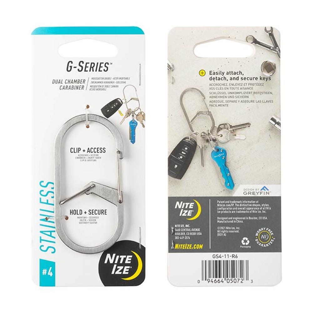Nite Ize G-Series Dual Chamber Carabiner #4 STAINLESS