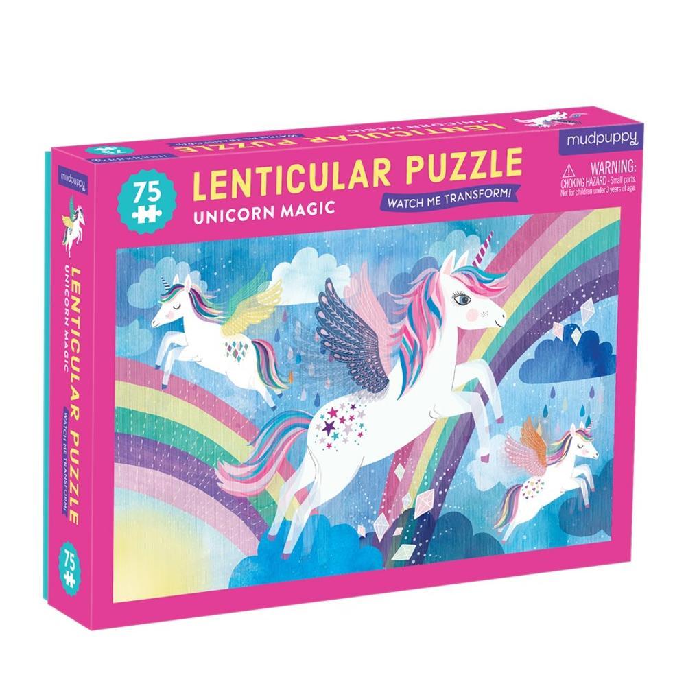  Mudpuppy Unicorn Magic 75 Piece Lenticular Jigsaw Puzzle