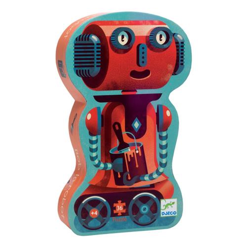 Djeco Bob The Robot Silhouette Jigsaw Puzzle - 36pc