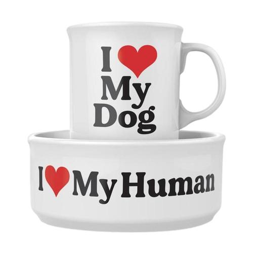 Fred Ceramic Mug + Dog Bowl Set
