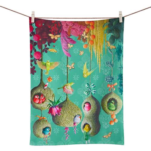 Greenbox Art Sky Nests Tea Towel