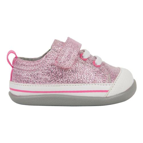 See Kai Run Toddlers Stevie (First Walker) Pink Glitter Shoes Pinkgltr
