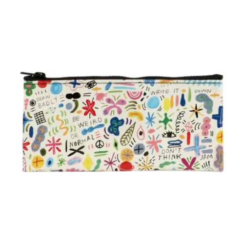 Blue Q Doodle Party Pencil Case